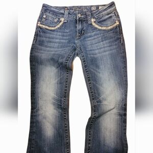 Miss Me Studded Bootcut Denim Blue Jeans JW6066B Western Core Y2k